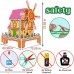 GBD 3D Jigsaw Puzzles for Kids Magic Windmill Music Box Dollhouse Castle Easy Click Technology Means Pieces Brain Model DIY Building Sets Educational Learning Toys for Girls Boys Easter Birthday Gifts 01 3d-windmill B074SJV5MS